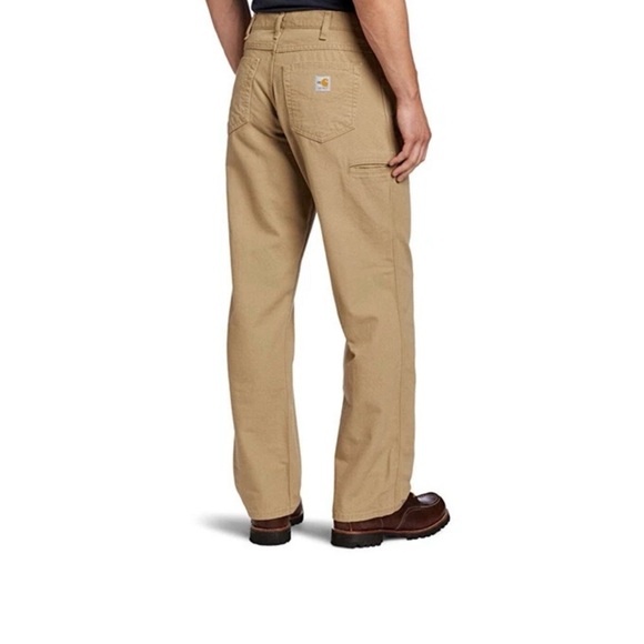 CARHARTT MEN'S FR MIDWEIGHT CANVAS JEAN LOOSE FIT GOLDEN KHAKI NEW 40 X 30 - Picture 2 of 8